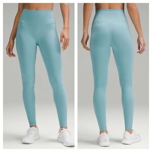 LULULEMON Wunder Train High-Rise Tight 28" Tidal Teal Leggings Size 8